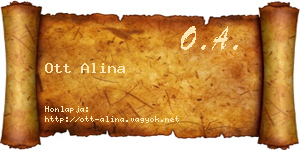 Ott Alina névjegykártya